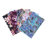 CraftsFabrics Baumwollstoffbündel, Quadrate, bunt, im japanischen Stil, 50 x 50 cm, Baumwoll-Wickeltuch, Quilten, Nähen, Patchwork-Stoff, 5 Stück